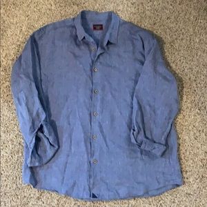 Untuckit Blue linen button down shirt, XL
